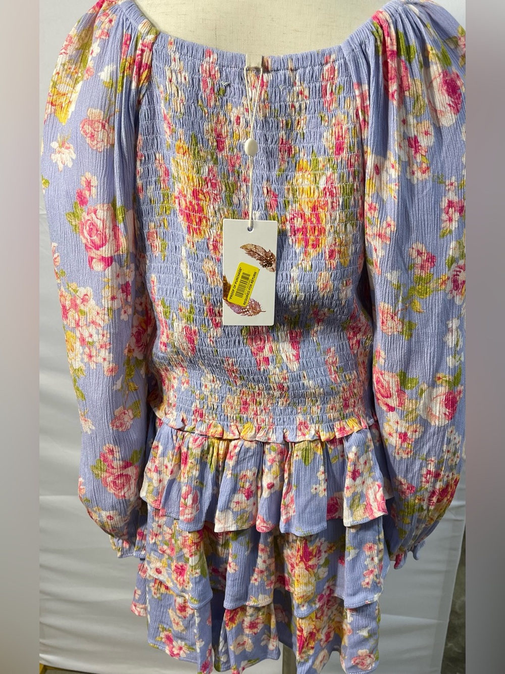C&V Girls NWT 2pc Cool Indigo Top/Skirt with Smocked Waistband Size L 12/14 - Picture 2 of 8